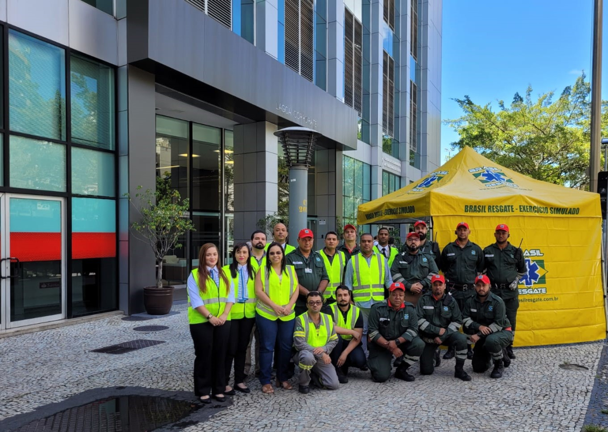 Condomínio Lagoa Corporate em Simulado de Escape com o BRASIL RESGATE