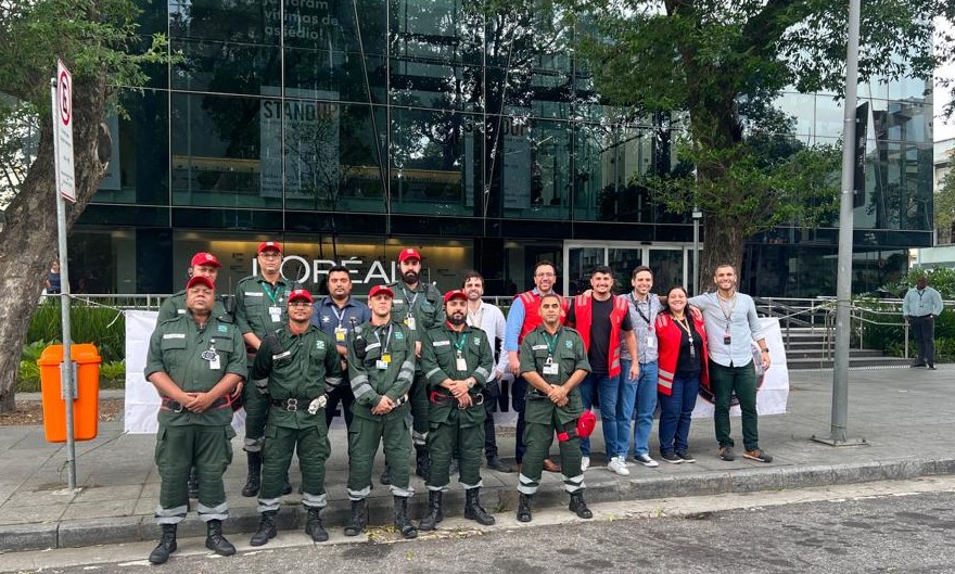 Prédio Sede da LOREAL BRASIL faz mais um exercício Simulado de Abandono de Área em emergência, com apoio do BRASIL RESGATE